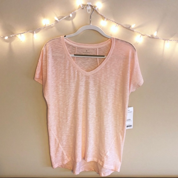 Athleta | Eco Wash Daily Tee Workout Top Peach - Picture 2 of 7